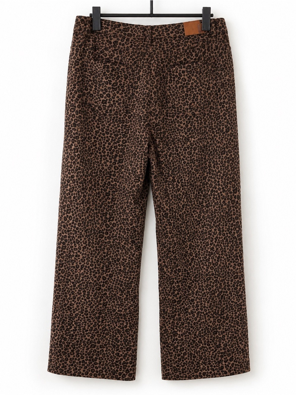 Luvamia Leopard Print Wide Leg Jeans XL High Rise Stretch Animal Print Pants NWT - Picture 3 of 8